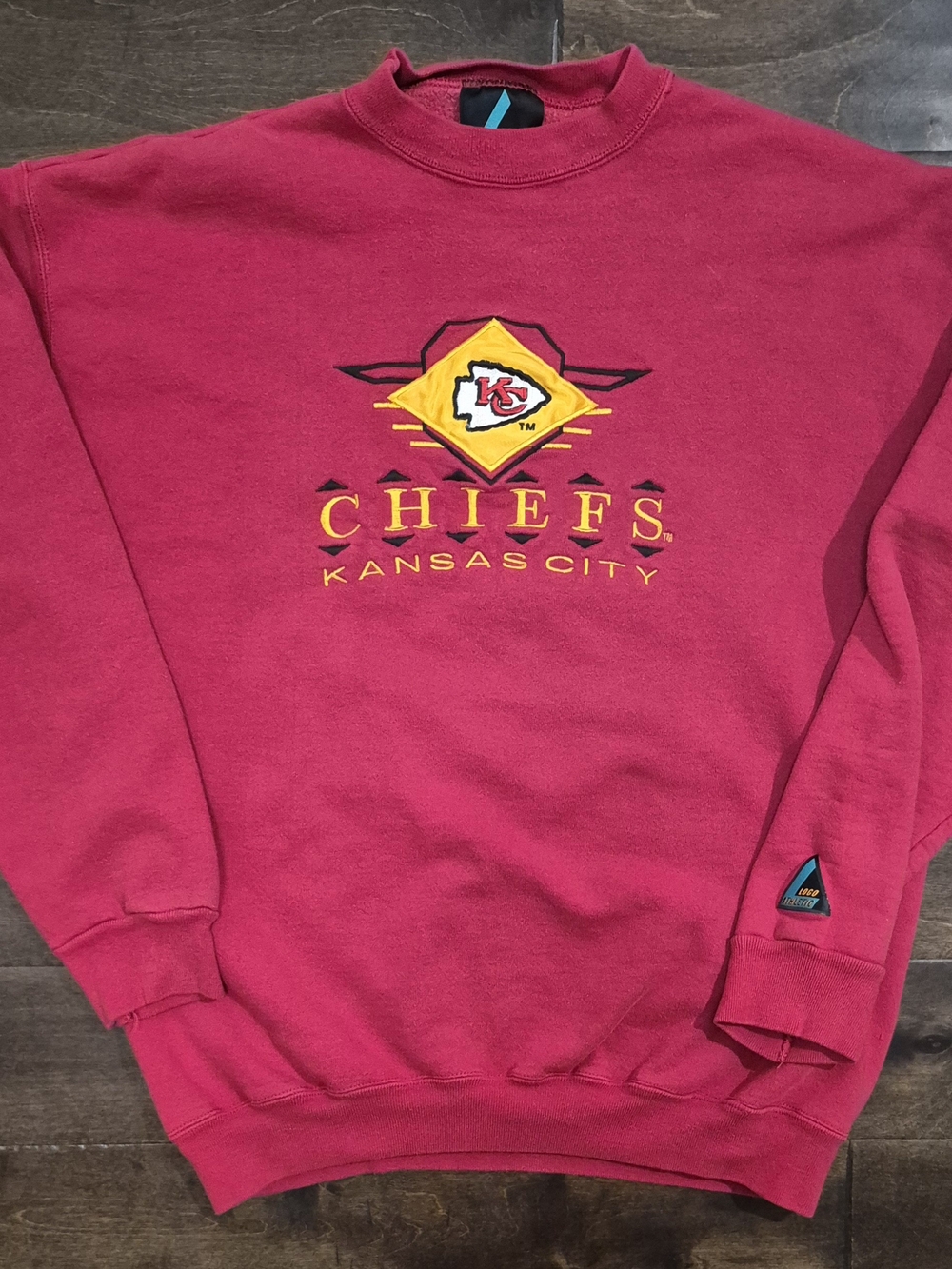 Vintage Kansas City Chiefs Red Crewneck Sweatshirt Embroidered